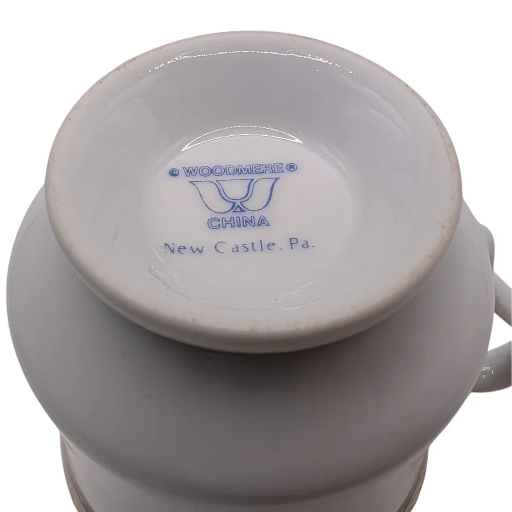 Woodmere China Teacup White‎ House Dessert Collection Abraham Lincoln Vintage
